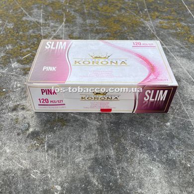 Сигаретні гільзи Slim Korona Pink рожеві 120шт