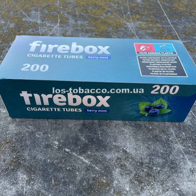 Сигаретні гільзи пропітані з чорничним ароматом Firebox Berry mint 200шт