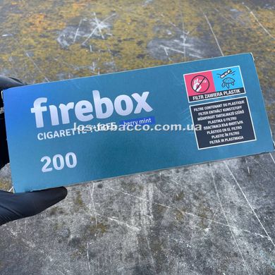 Сигаретні гільзи пропітані з чорничним ароматом Firebox Berry mint 200шт